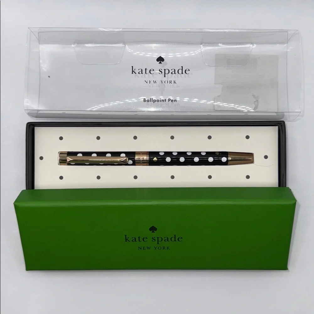 Kate Spade Black & White Polka Dot Pen